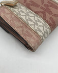 Michael Kors Carmen Ballet Pink Coated Canvas & Leather Trifold Wallet