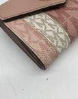 Michael Kors Carmen Ballet Pink Coated Canvas & Leather Trifold Wallet