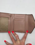 Michael Kors Carmen Ballet Pink Coated Canvas & Leather Trifold Wallet