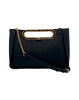 Michael Kors Chelsea Black Saffiano Leather Convertible Crossbody Clutch - NWT