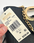Michael Kors Chelsea Black Saffiano Leather Convertible Crossbody Clutch - NWT