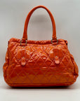 Cavalcanti Burnt Orange Patent Leather Shoulder Bag