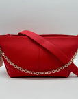 On 34th Red Pebbled Leather Shoulder Bag