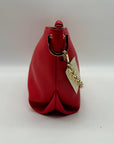 On 34th Red Pebbled Leather Shoulder Bag
