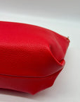 On 34th Red Pebbled Leather Shoulder Bag