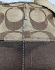 Coach Signature Canvas Tan & Brown Swing Logo Crossbody Bag