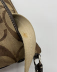 Coach Signature Canvas Tan & Brown Swing Logo Crossbody Bag