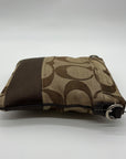 Coach Signature Canvas Tan & Brown Swing Logo Crossbody Bag