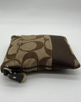 Coach Signature Canvas Tan & Brown Swing Logo Crossbody Bag