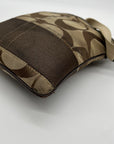 Coach Signature Canvas Tan & Brown Swing Logo Crossbody Bag