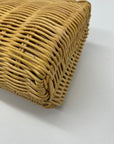 J. Crew Tan Woven Straw Clutch Bag