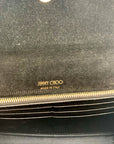 Jimmy Choo Black Velvet Emmie Crossbody Clutch