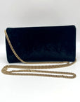 Jimmy Choo Black Velvet Emmie Crossbody Clutch