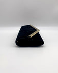 Jimmy Choo Black Velvet Emmie Crossbody Clutch