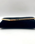 Jimmy Choo Black Velvet Emmie Crossbody Clutch