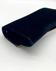 Jimmy Choo Black Velvet Emmie Crossbody Clutch