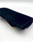 Jimmy Choo Black Velvet Emmie Crossbody Clutch