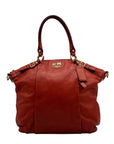 Coach Burnt Orange Leather Madison Lindsey Convertible Satchel 18641