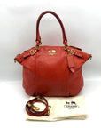 Coach Burnt Orange Leather Madison Lindsey Convertible Satchel 18641