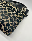 Coach Black & Grey Signature Logo Shoulder Bag