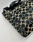 Coach Black & Grey Signature Logo Shoulder Bag