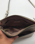 Kate Spade Mauve & Ivory Pebbled Leather Grove Street Millie Crossbody Bag