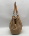 Coach Taupe Pebbled Leather Edie Shoulder Bag