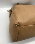 Coach Taupe Pebbled Leather Edie Shoulder Bag