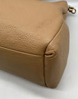 Coach Taupe Pebbled Leather Edie Shoulder Bag