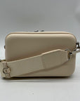 MMS Beige Box-Shaped Crossbody Bag