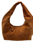 Sam Edelman Faren Rhinestone Medium Rust Suede Hobo