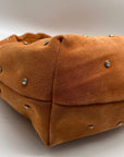 Sam Edelman Faren Rhinestone Medium Rust Suede Hobo