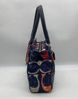 Coach Blue Canvas Legacy Heritage Candace Carryall Satchel Bag 19951