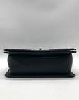 Badgley Mischka Black Beaded Quilted Diamond Faux Leather Crossbody
