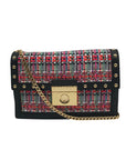Milly Black & Colorful Tweed Shoulder Bag