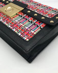 Milly Black & Colorful Tweed Shoulder Bag