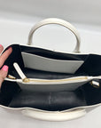 Mansur Gavriel White Leather Convertible Satchel