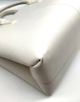 Mansur Gavriel White Leather Convertible Satchel