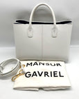 Mansur Gavriel White Leather Convertible Satchel