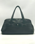 Narciso Rodriguez Black Leather Bowler Satchel Bag