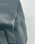 Narciso Rodriguez Black Leather Bowler Satchel Bag