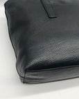 Tory Burch Blue Pebbled Leather Meyer Plaque Shoulder Bag