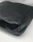 Michael Kors Black Leather Chandler Convertible Shoulder Bag.