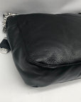 Michael Kors Black Leather Chandler Convertible Shoulder Bag.