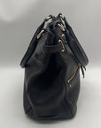 Cole Haan Chocolate Pebbled Leather Shoulder Bag