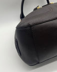 Cole Haan Chocolate Pebbled Leather Shoulder Bag