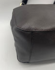 Cole Haan Chocolate Pebbled Leather Shoulder Bag
