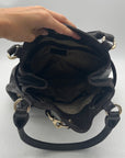 Cole Haan Chocolate Pebbled Leather Shoulder Bag