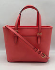 Michael Kors Blush Pink Saffiano Convertible Jet Set Tote