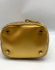 Versace La Medusa Gold Embellished Bucket Bag